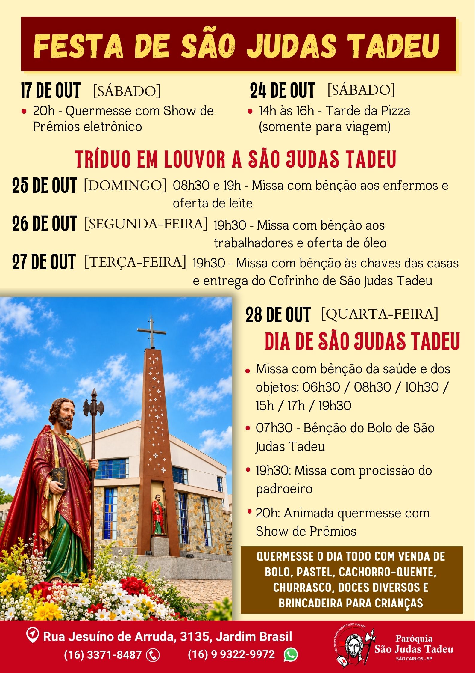 Festa de São Judas 2026 programação